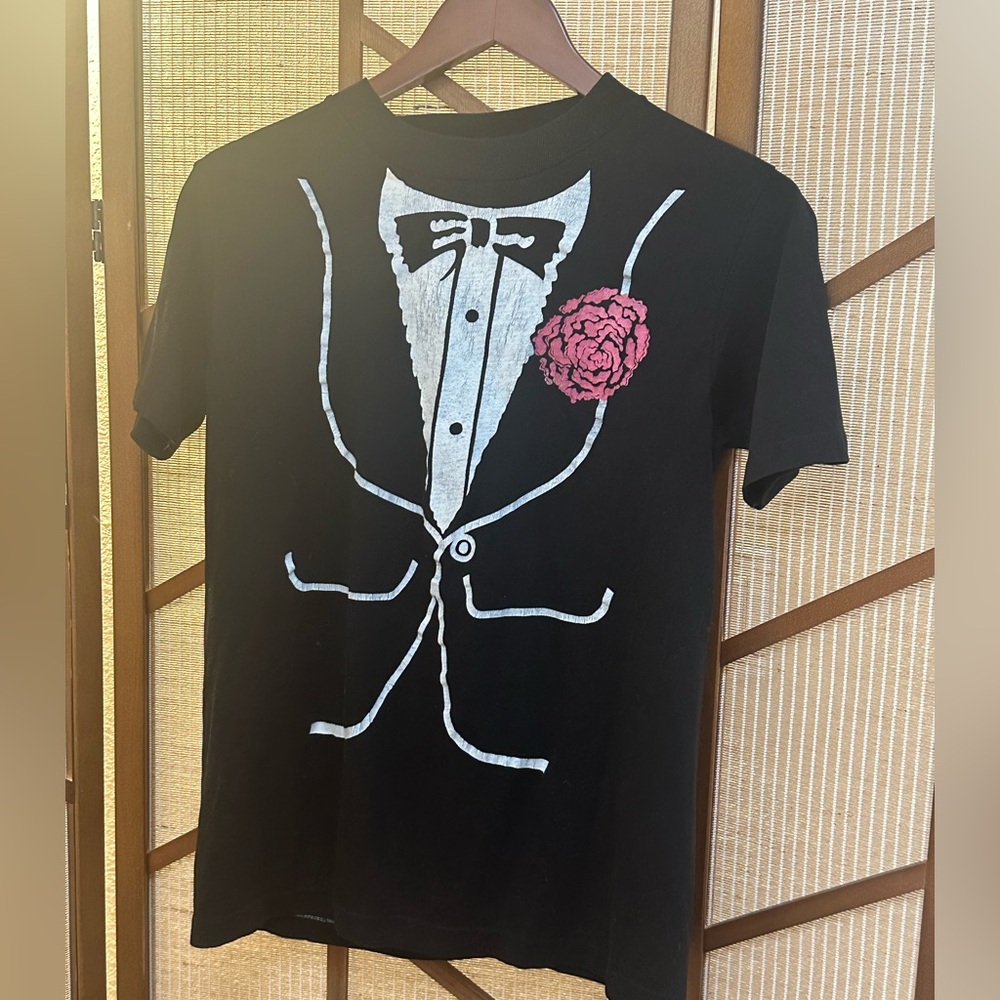 Vintage 1980’s tuxedo t shirt